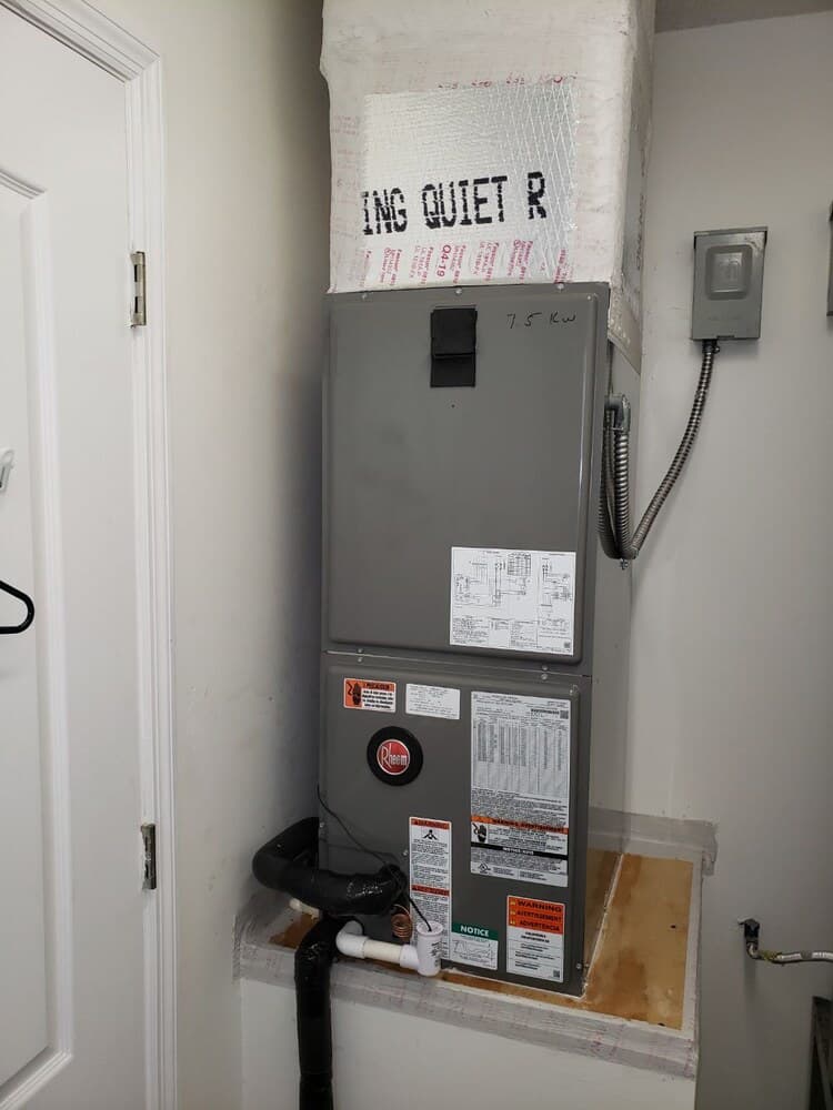 Installed indoor air handler system